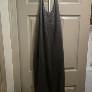 lunya Sleeveless Sleep Dress in Charcoal Gray